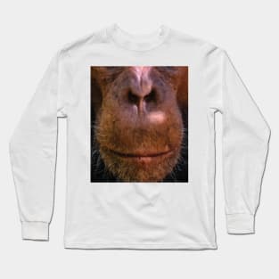 Monkey mouth face mask - monkey lover gifts - monkey face masks Long Sleeve T-Shirt